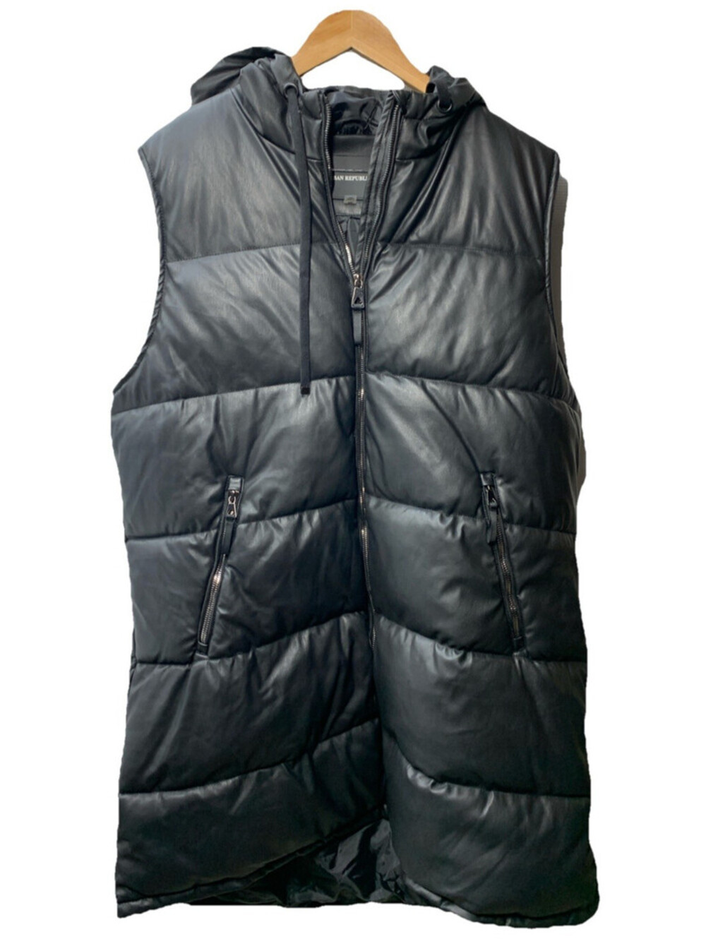 Urban Republic Women's Vest Sleeveless Quilted Full-zip with Hood and Pockets